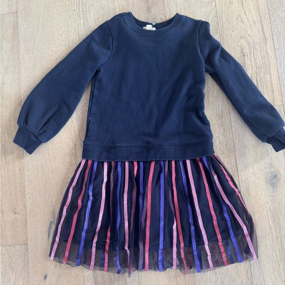 Crewcuts Girls Sweatshirt Skirted Dress Navy Size 10 - Picture 1 of 2
